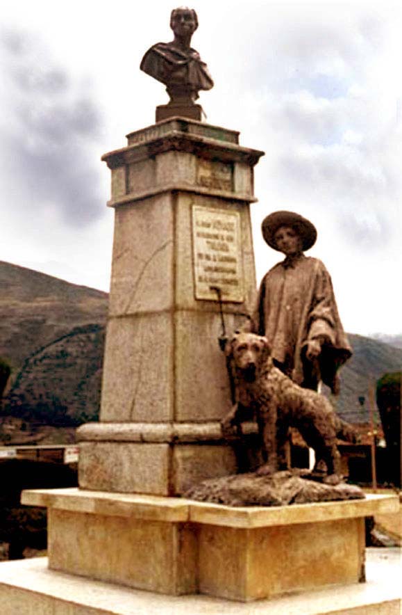 En Mérida en la zona de Mucuchies en su plaza se encuentra el Monumento relizado al perro de Simón Bolivar y Tijanca rodeada por los paramos . Foto Alberto Borrego Avila