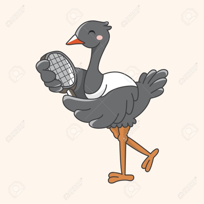 37389590-Animal-ostrich-doing-sports-cartoon-theme-elements-免版税图片